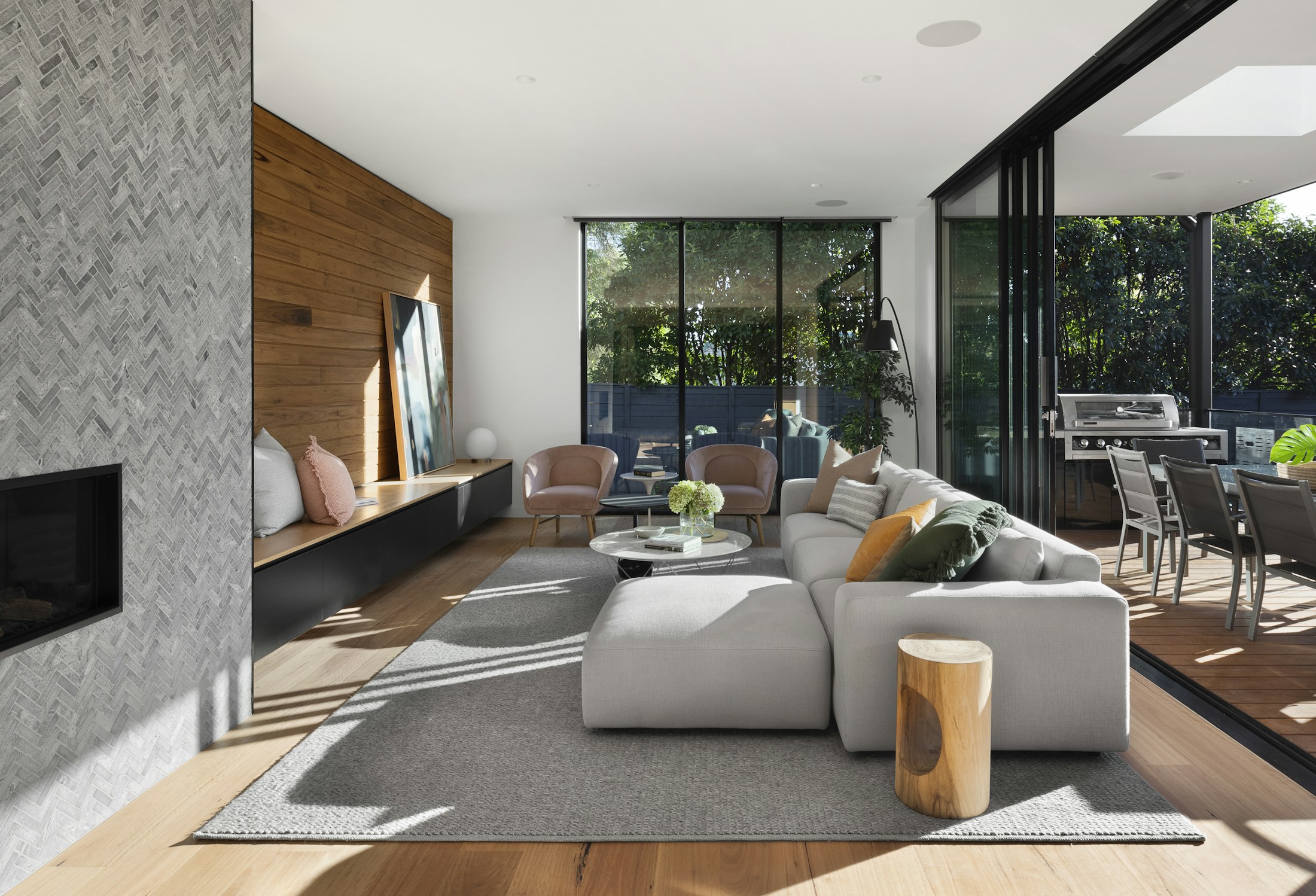 Sunlit contemporary home interior